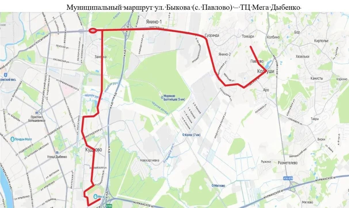 Во Всеволожском районе запустят новый автобусный маршрут №605