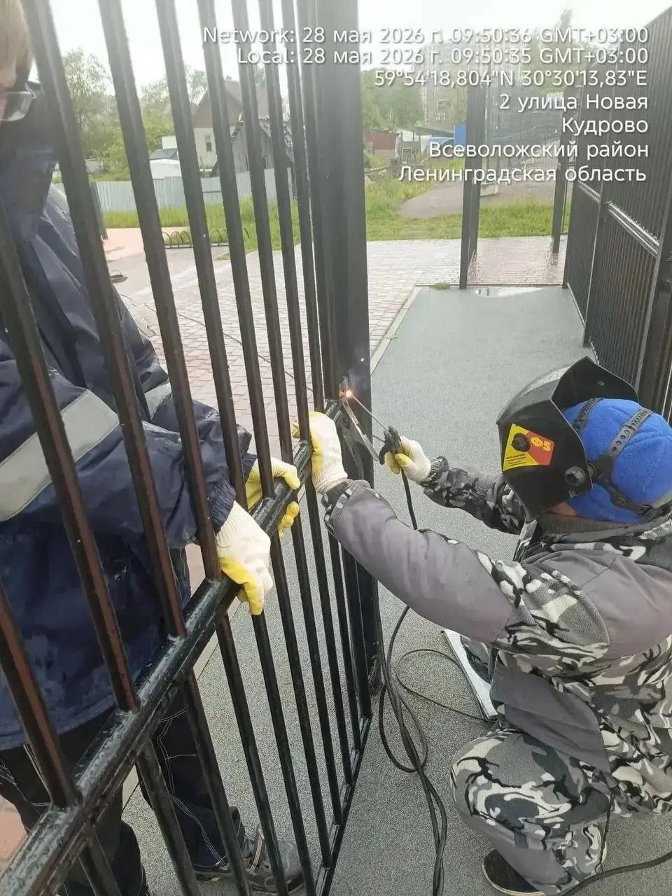 В сквере «Косая гора» отремонтировали спортивное оборудование
