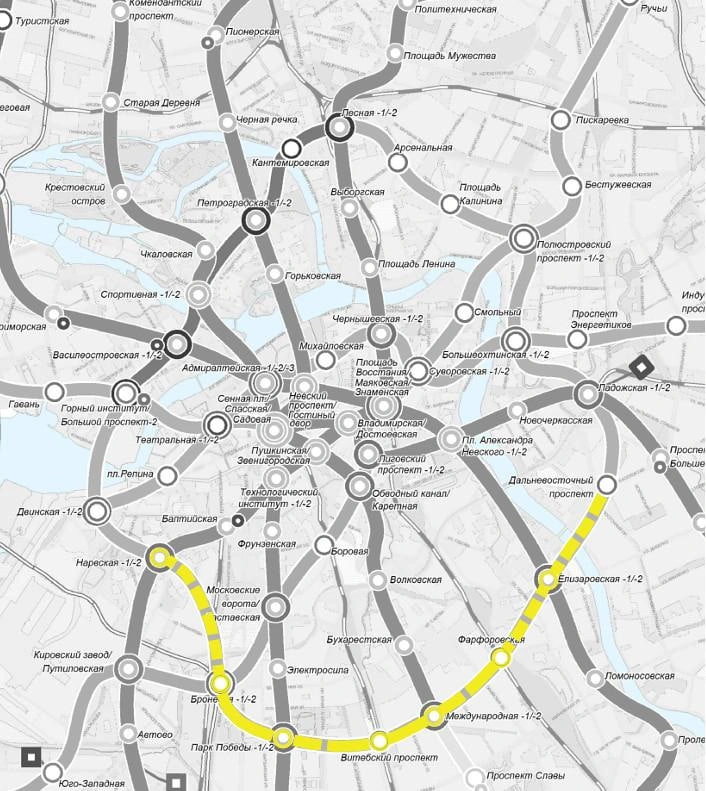 Петербургу одобрили проекты первых участков Кольцевой линии метро
