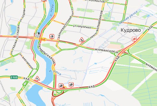 Многокилометровые пробки парализовали восток Петербурга